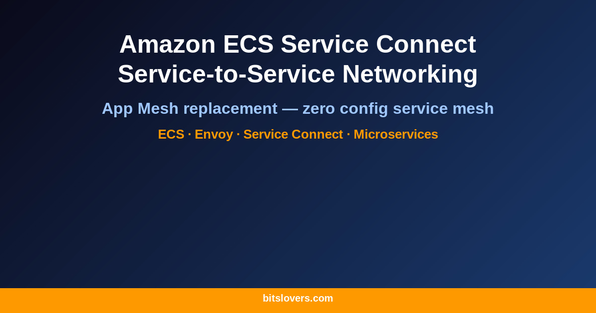 Amazon ECS Service Connect: Service-to-Service Networking on ECS