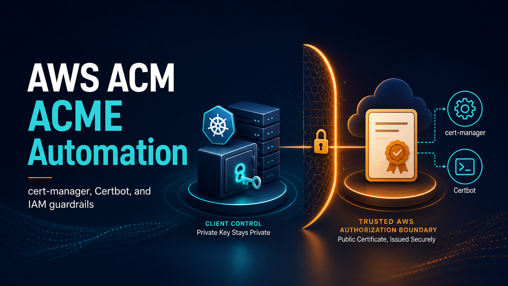 Automate Public TLS with AWS ACM ACME: cert-manager, Certbot, and IAM Guardrails