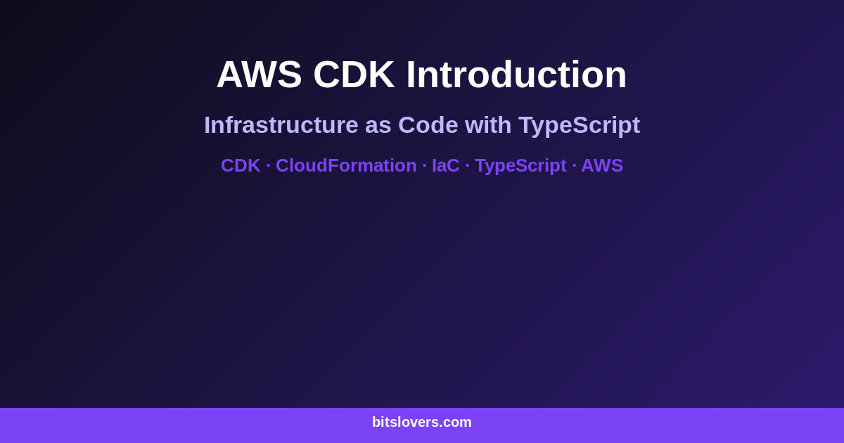AWS CDK Introduction: Infrastructure as Code with TypeScript
