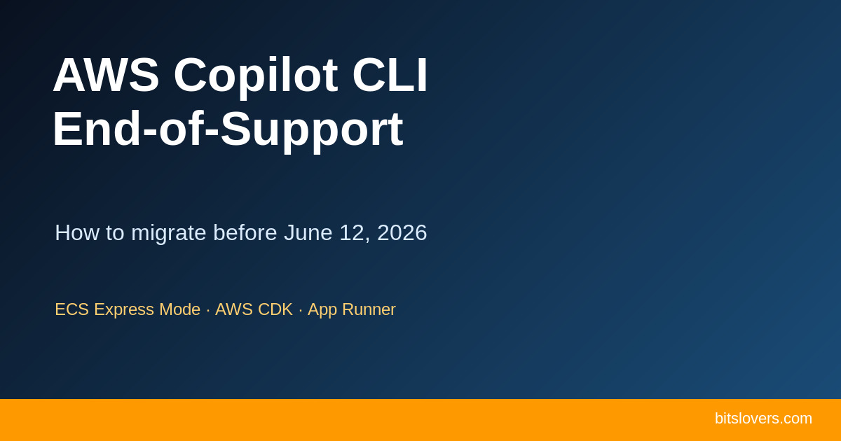 AWS Copilot CLI End-of-Support: How to Migrate Before June 12, 2026