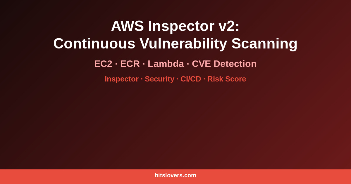 AWS Inspector v2: Continuous Vulnerability Scanning for EC2, ECR, and Lambda