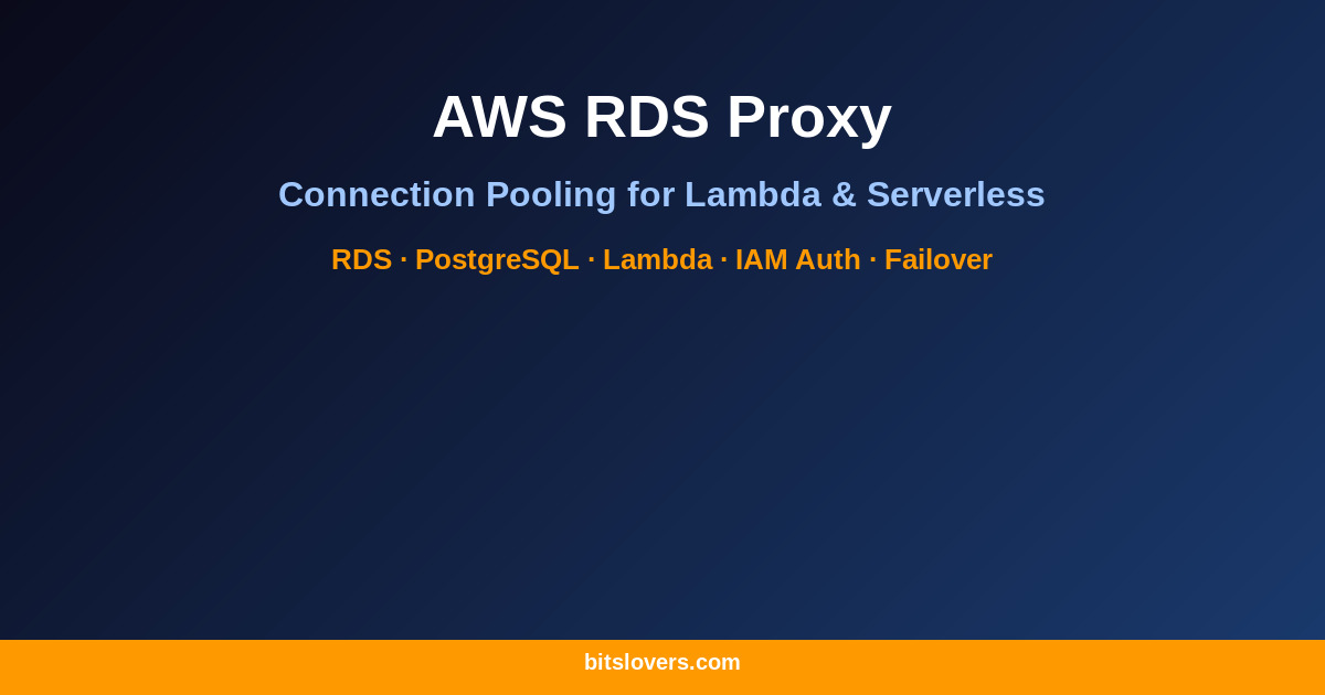 AWS RDS Proxy: Connection Pooling for Lambda and Serverless Workloads