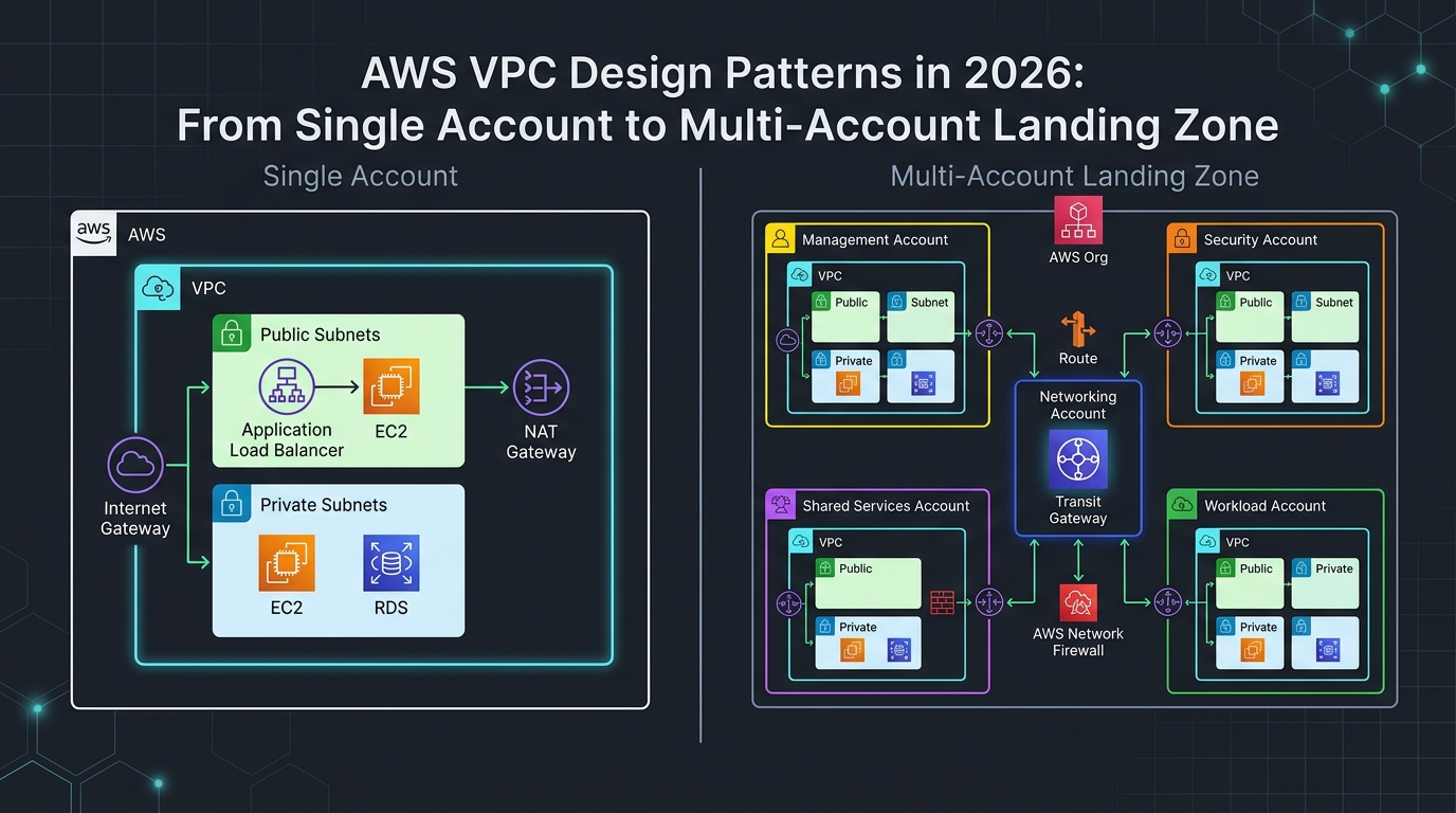 AWS VPC Design Patterns in 2026: From Single Account to Multi-Account Landing Zone