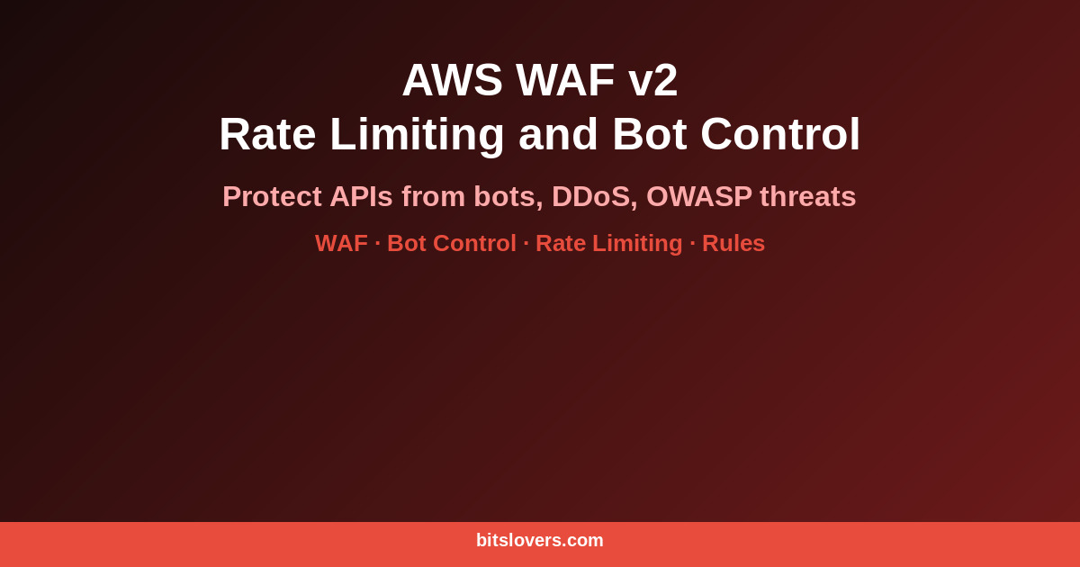 AWS WAF v2: Rate Limiting, Bot Control, and Custom Rules