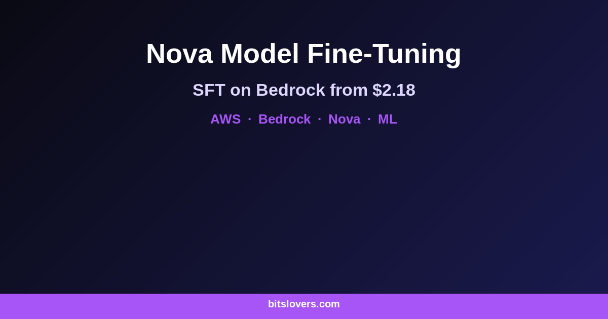 Customize Amazon Nova Models with Bedrock Fine-Tuning