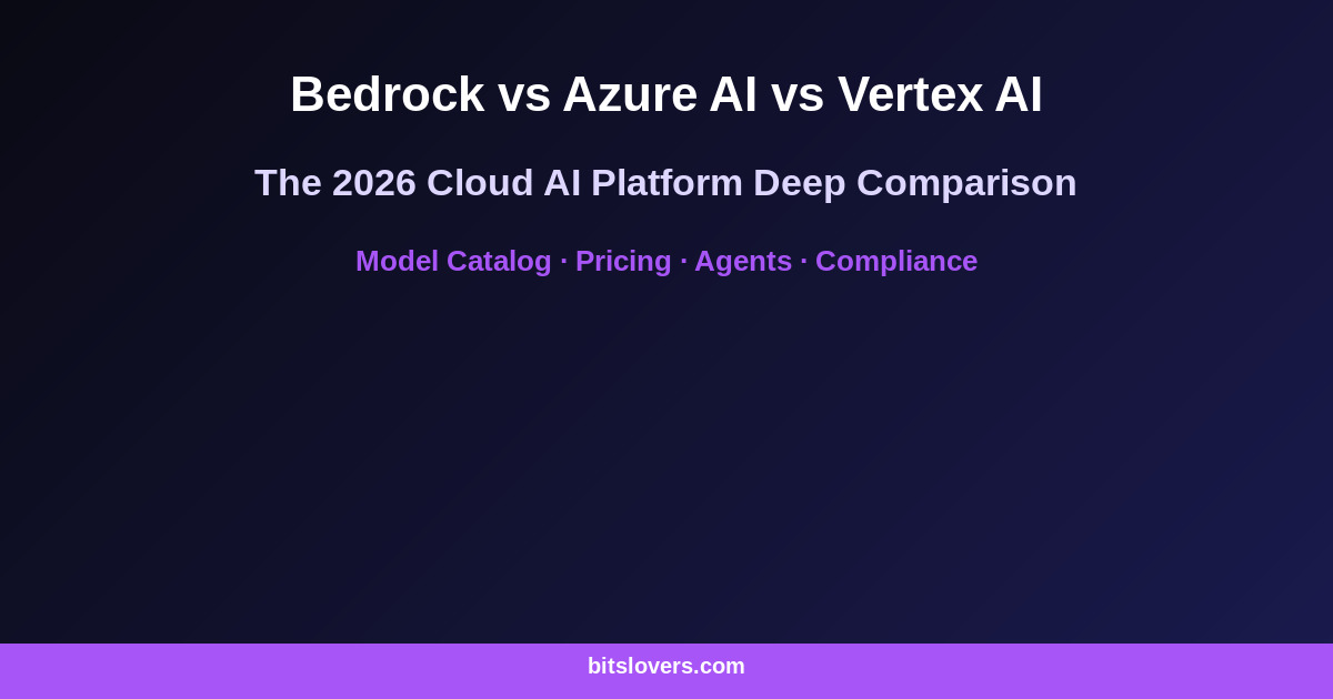 Amazon Bedrock vs Azure AI Foundry vs Google Vertex AI: 2026 Deep Comparison