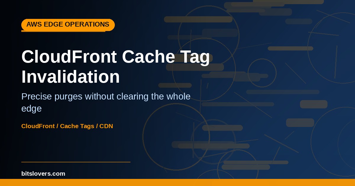 CloudFront Cache Tag Invalidation: Precise Purges Without Nuking Your Cache