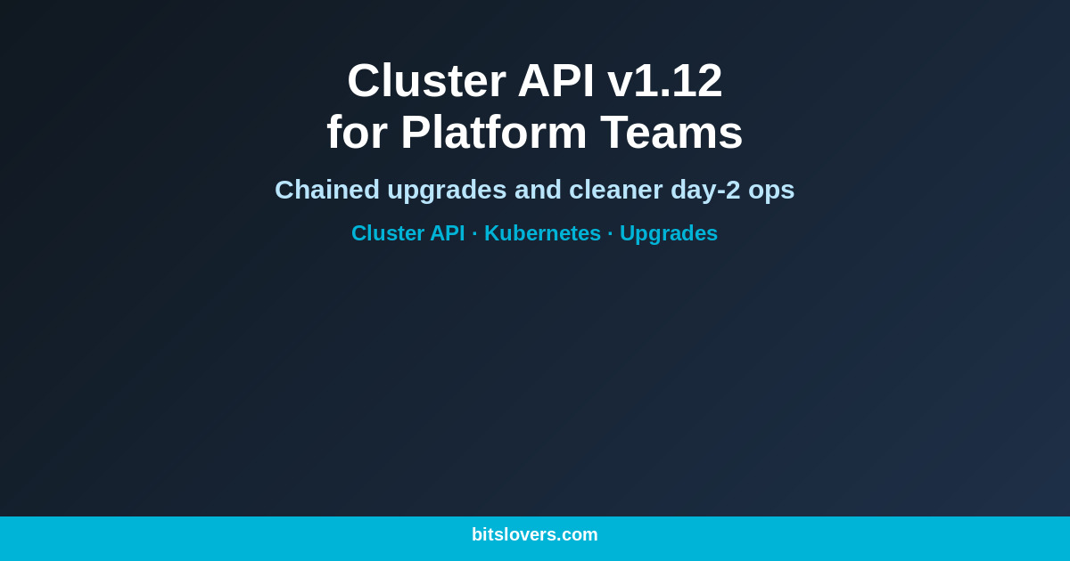 Cluster API v1.12 for Platform Teams: In-Place Updates, Chained Upgrades, and Day-2 Operations