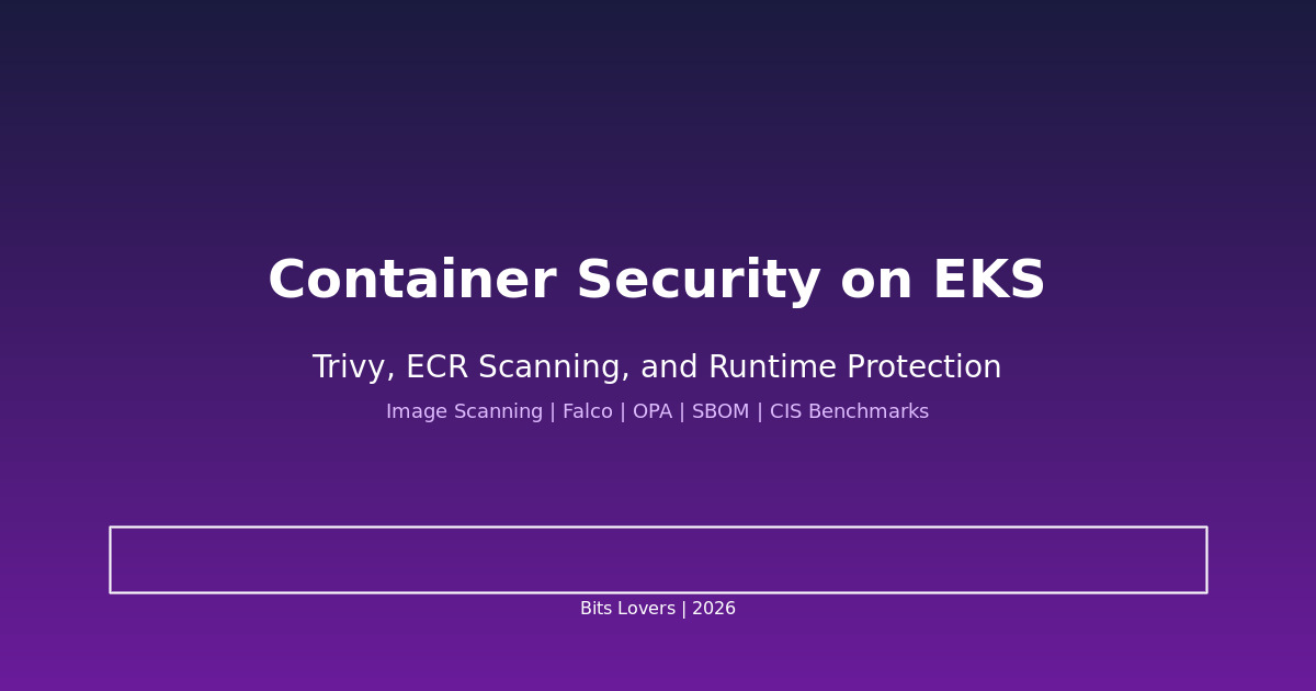 Container Security on EKS: Trivy, ECR Scanning, and Runtime Protection