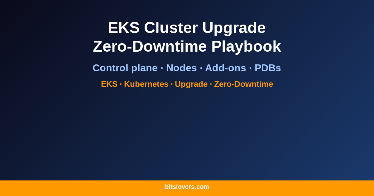 EKS Cluster Upgrade: Zero-Downtime Playbook