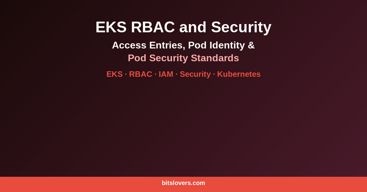EKS RBAC and Security: Access Entries, Pod Identity, and Pod Security Standards