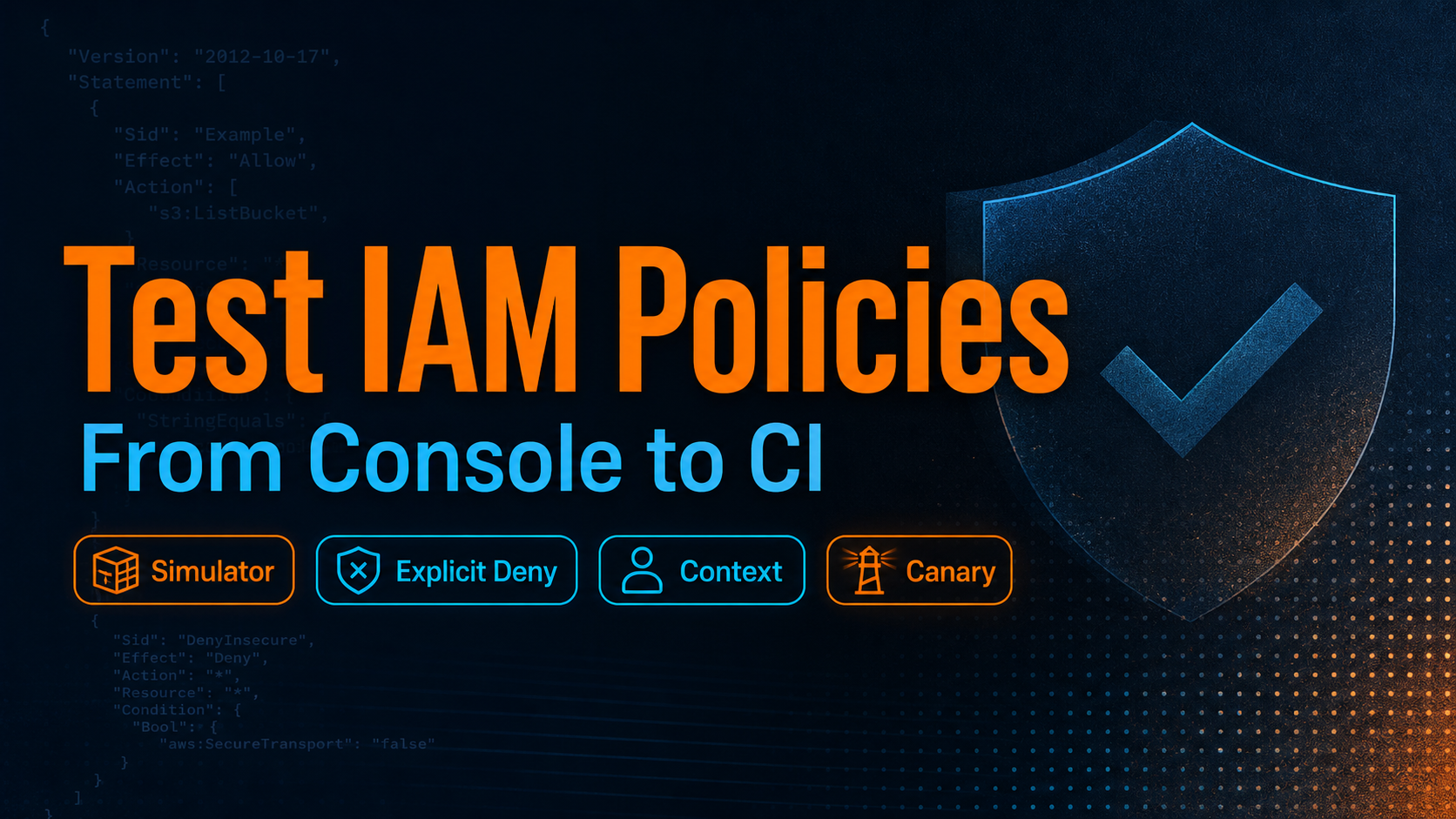 IAM Policy Simulator in the IAM Console: Build Repeatable Permission Tests