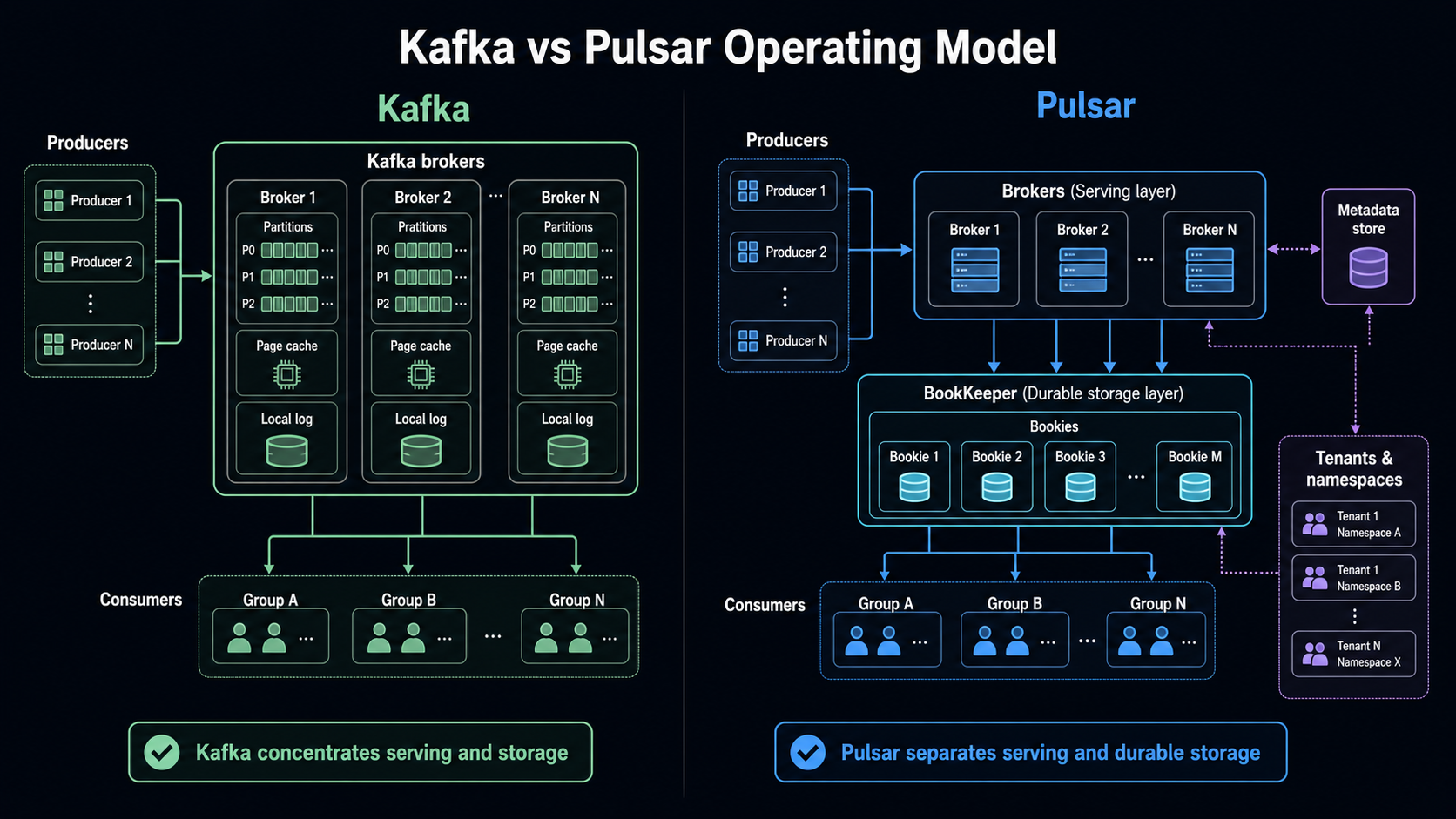 Kafka vs Pulsar operating model