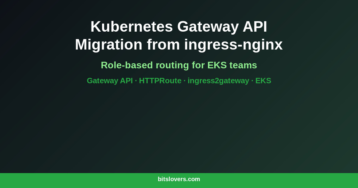 Kubernetes Gateway API: Migrating Away from ingress-nginx