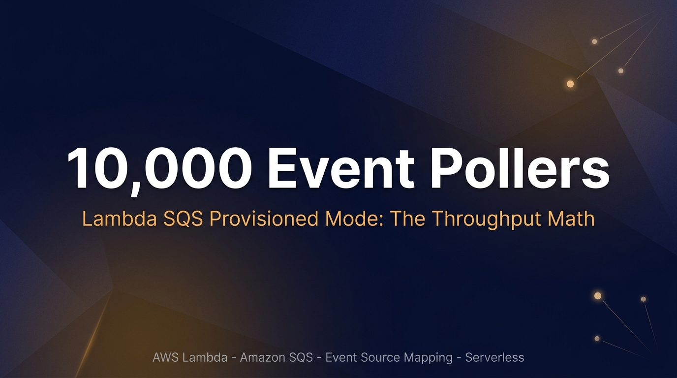 Lambda SQS Provisioned Mode Now Scales to 10,000 Pollers: The Throughput Math That Decides If You Need It