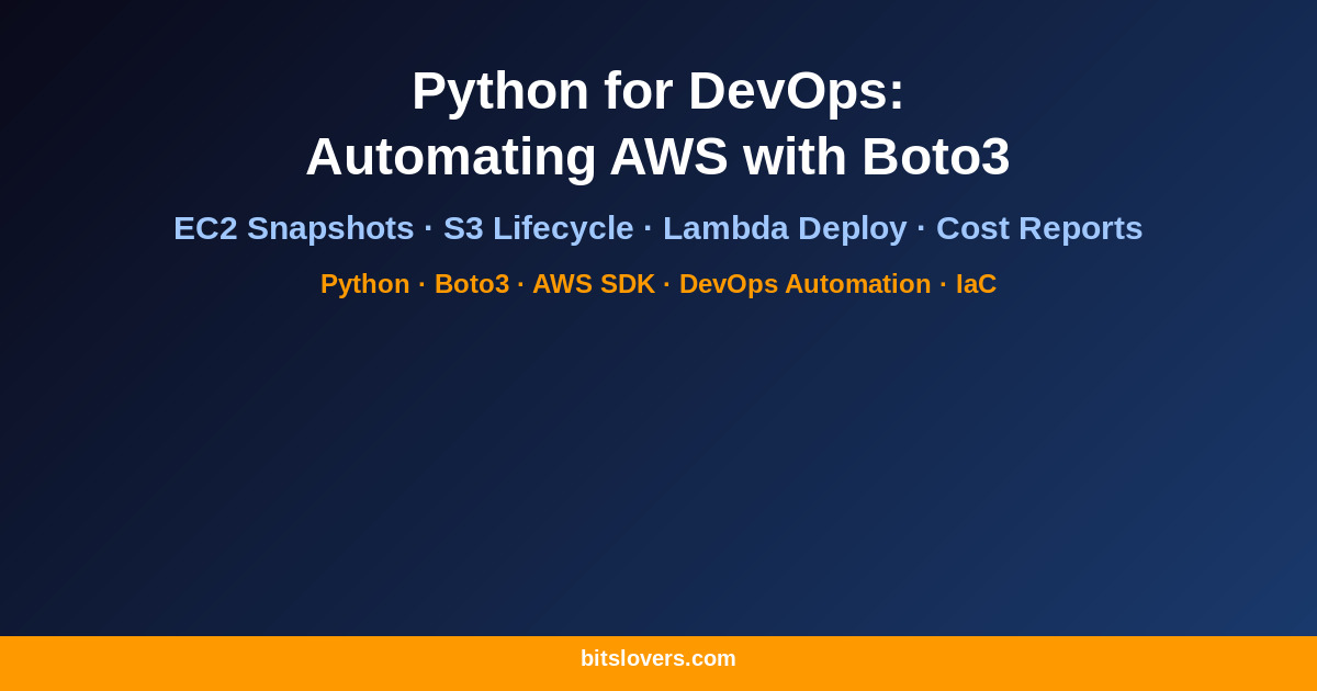 Python for DevOps: Automating AWS with Boto3 - Practical Guide 2026